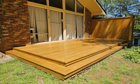 A project by Handyman Atlanta building an outdoor deck space.