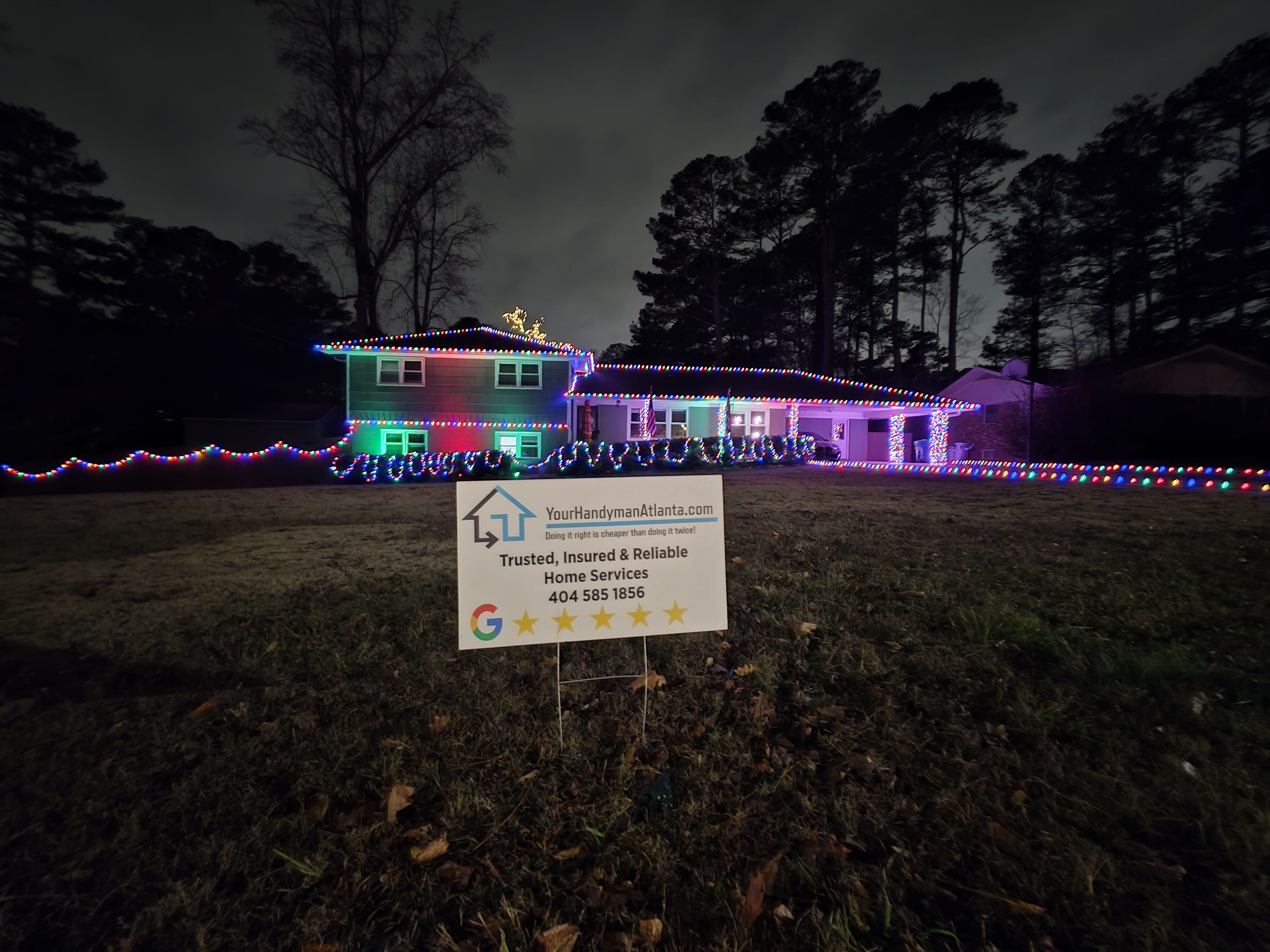 Professional Holiday Decorating Atlanta outdoor Christmas lighting